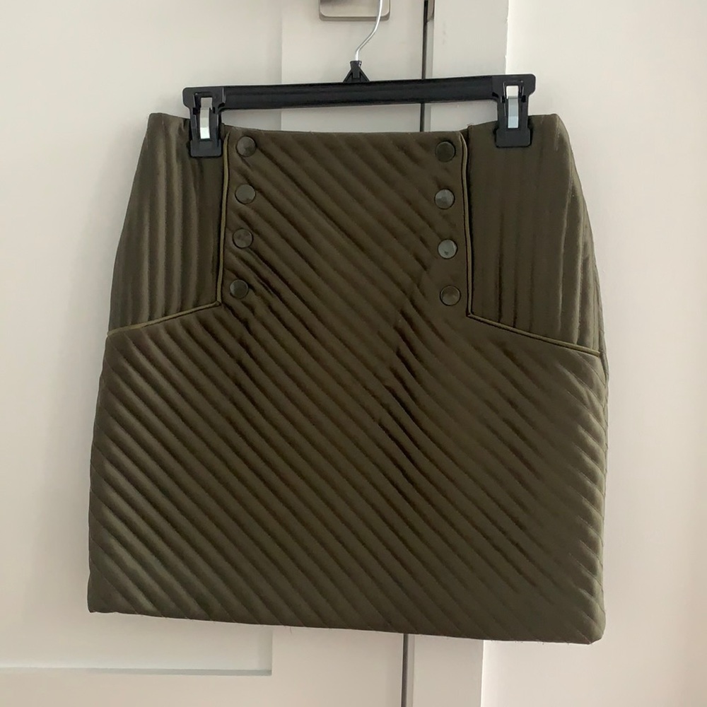 Sandro quilted satin skirt